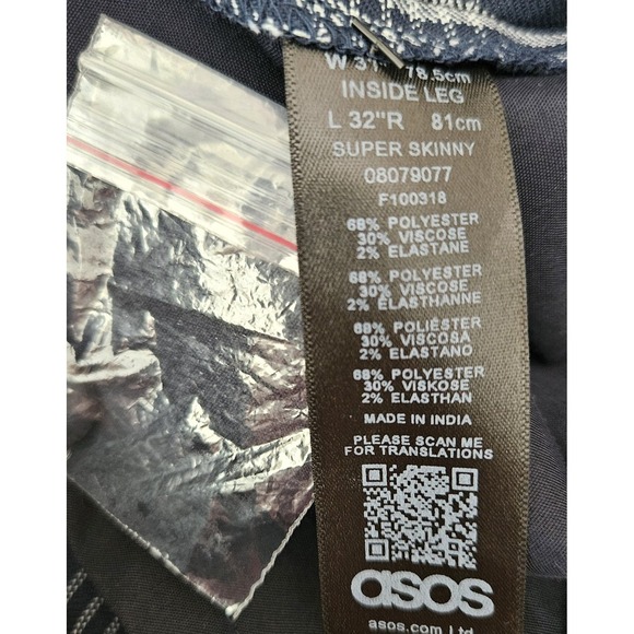 ASOS Tailored Slim Tapered Plaid Pants Preppy Academia Womens Size 10 (W31 L32) - Picture 9 of 11